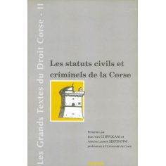 Les statuts civils et criminels de la Corse