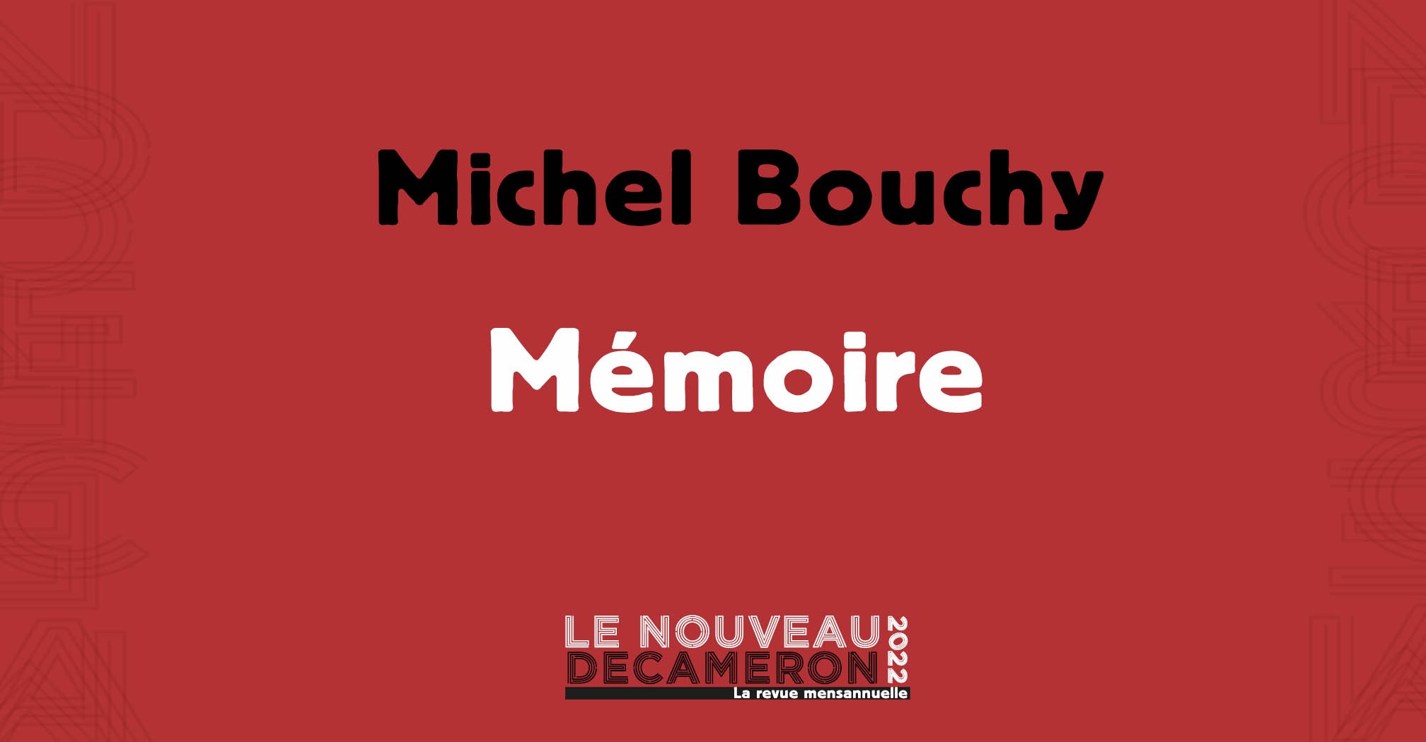 Michel Bouchy - Mémoire