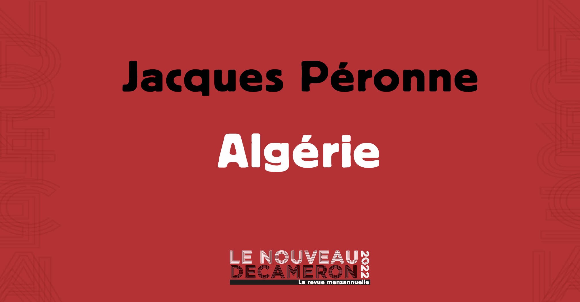  Jacques Péronne - Algérie