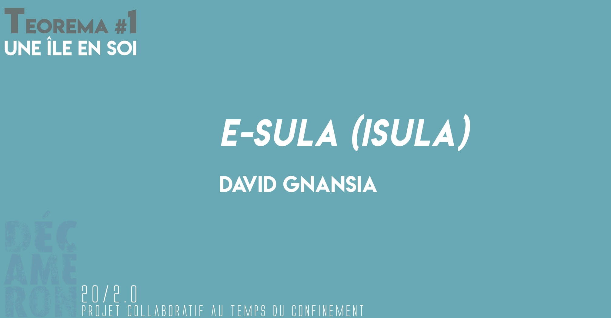 e-sula (isula) - David Gnansia