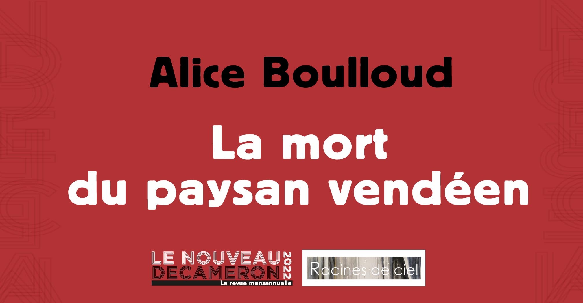 Alice Boulloud - La mort du paysan vendéen