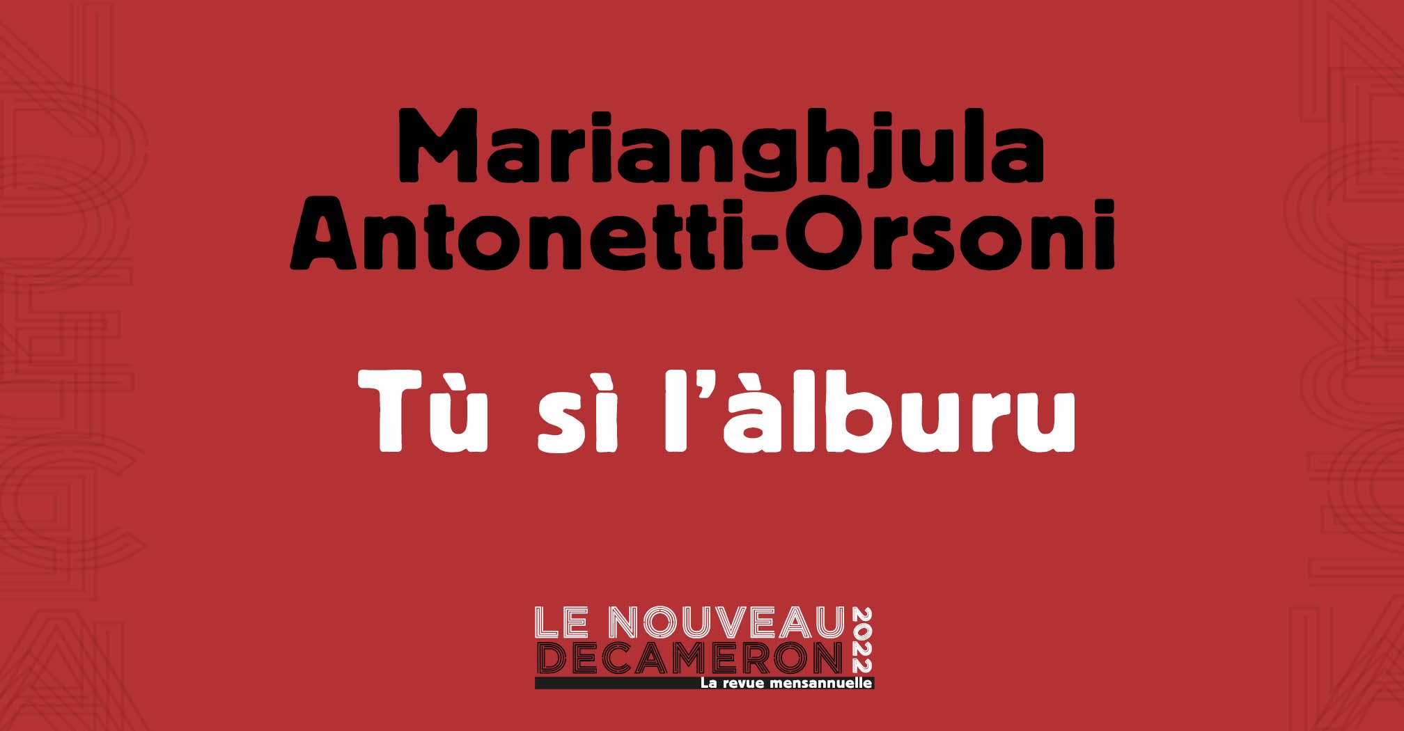 Marianghjula Antonetti-Orsoni - Tù sì l’àlburu