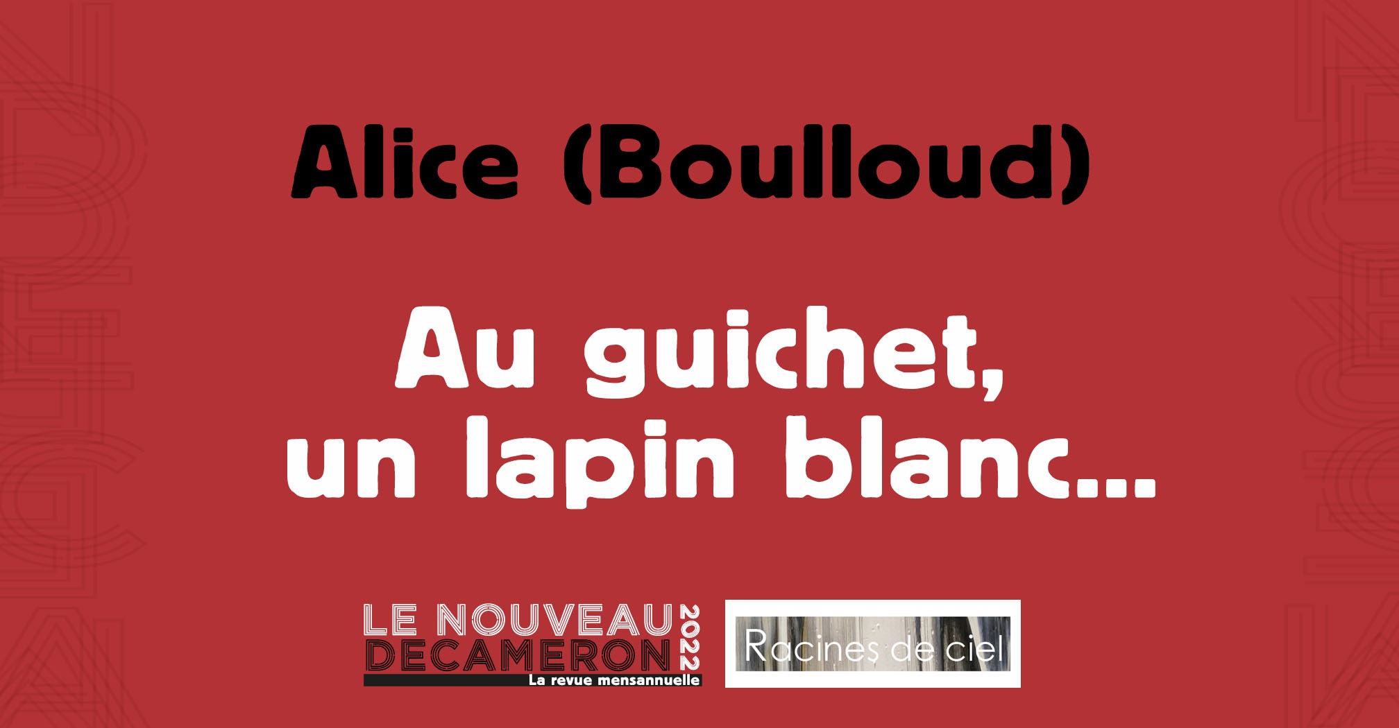 Alice (Boulloud) - Au guichet, un lapin blanc...
