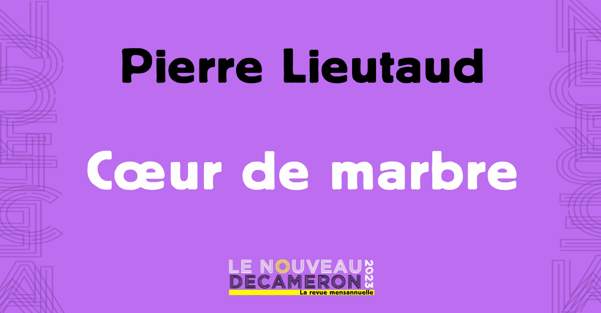 Pierre Lieutaud - Cœur de marbre