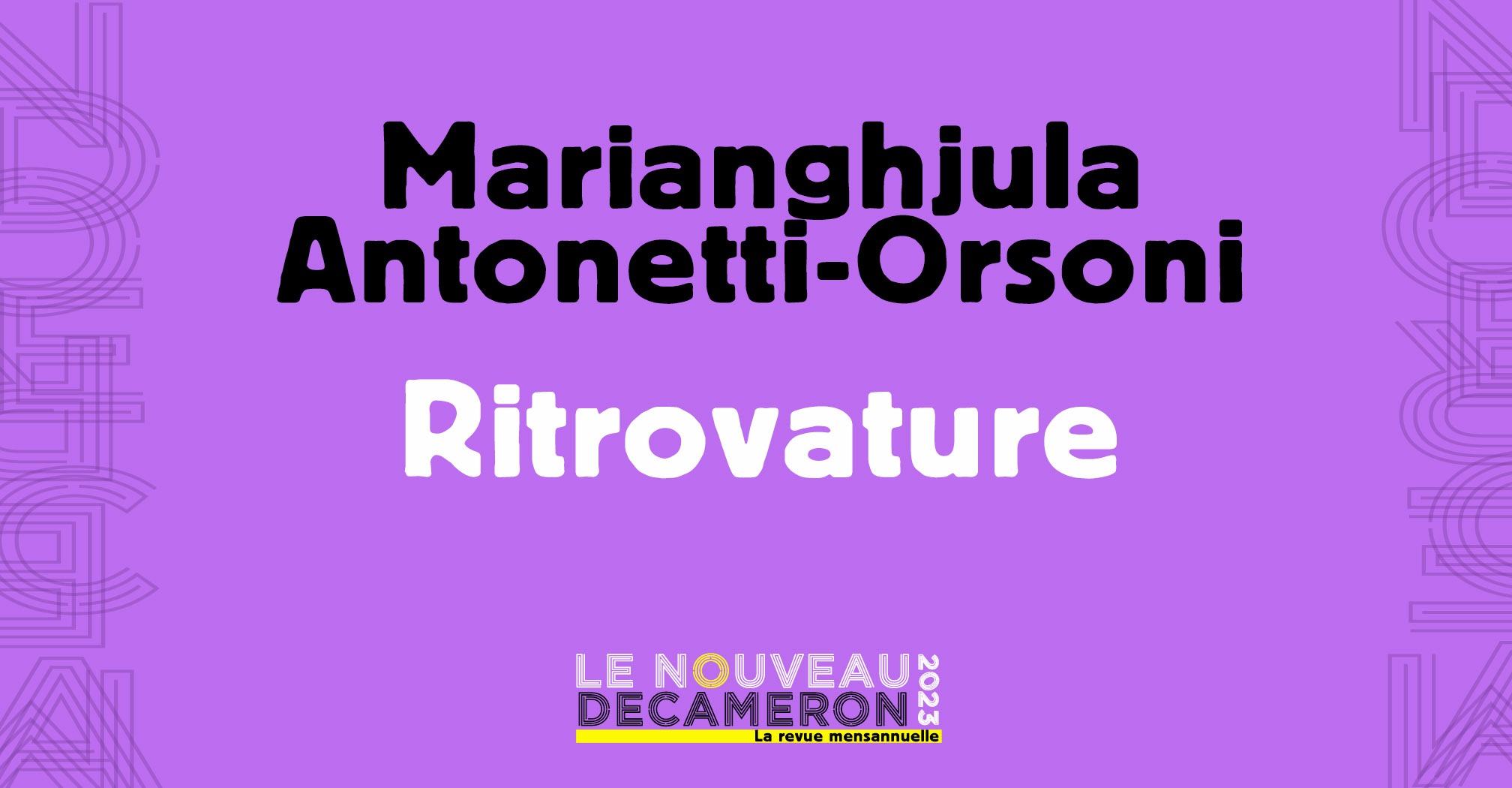 Marianghjula Antonetti-Orsoni - Ritrovature
