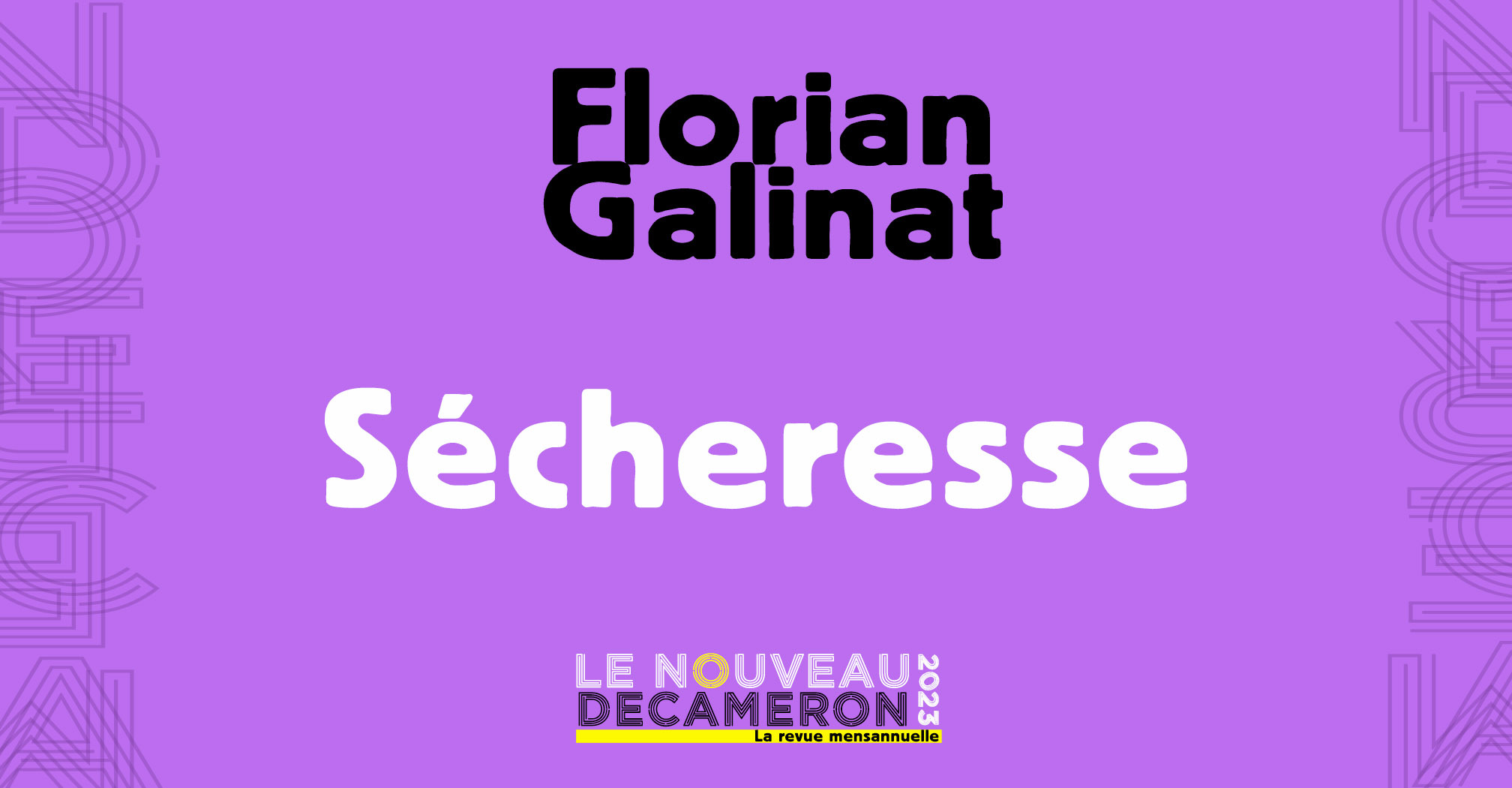 Florian Galinat - Sécheresse