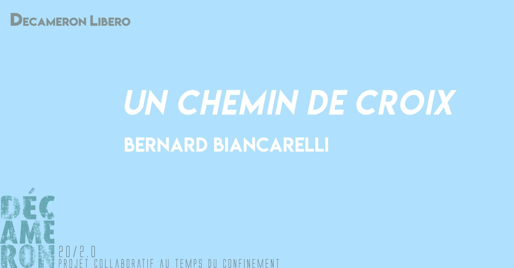 Un chemin de croix - Bernard Biancarelli