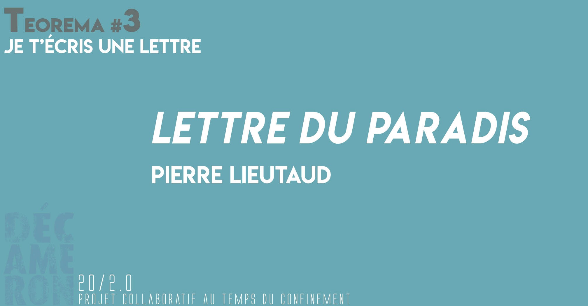 Lettre du paradis - Pierre Lieutaud