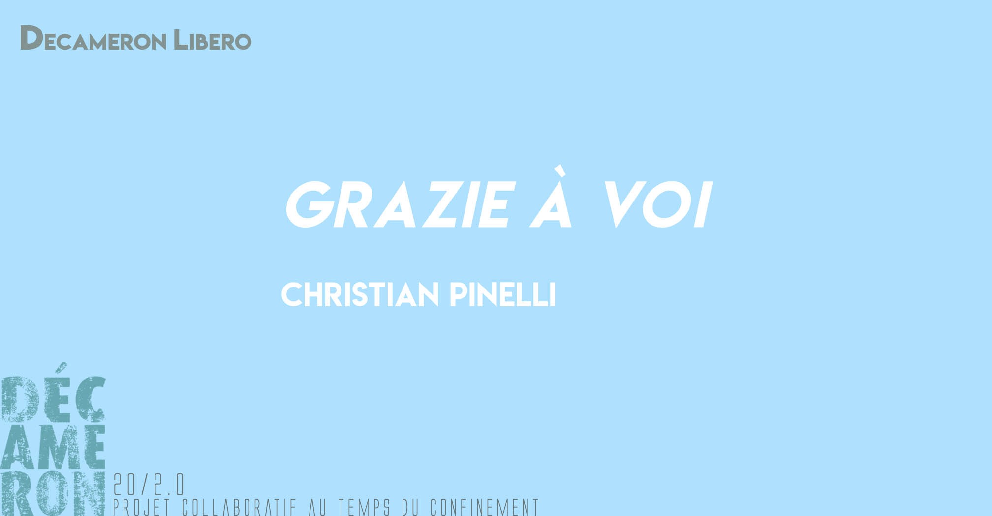 Grazie à voi - Christian Pinelli