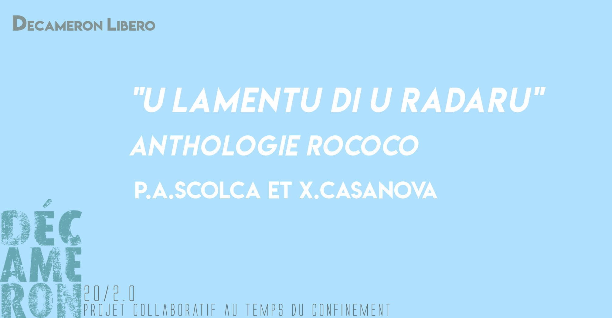 U lamentu di u radaru - Anthologie RoCoCo - Scolca & Casanova