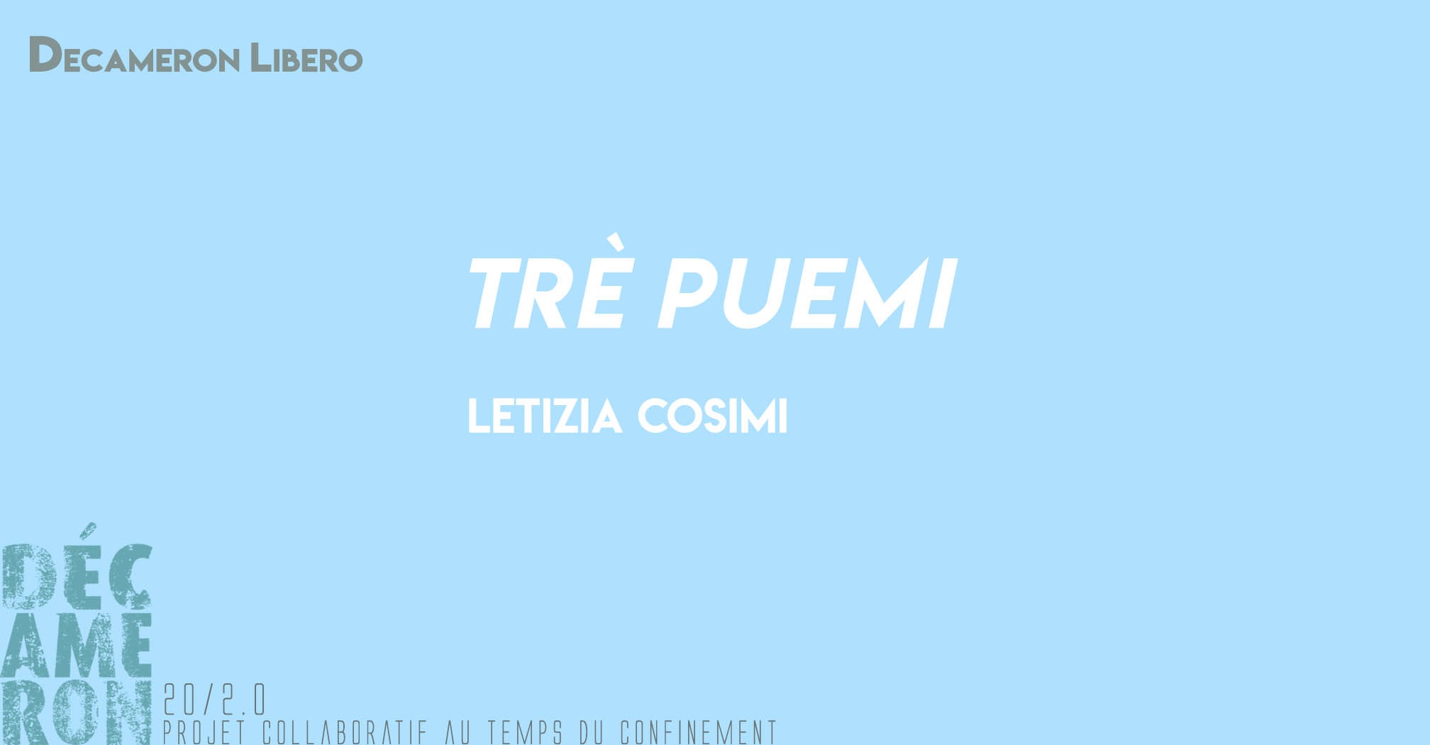 Trè puemi - Letizia Cosimi