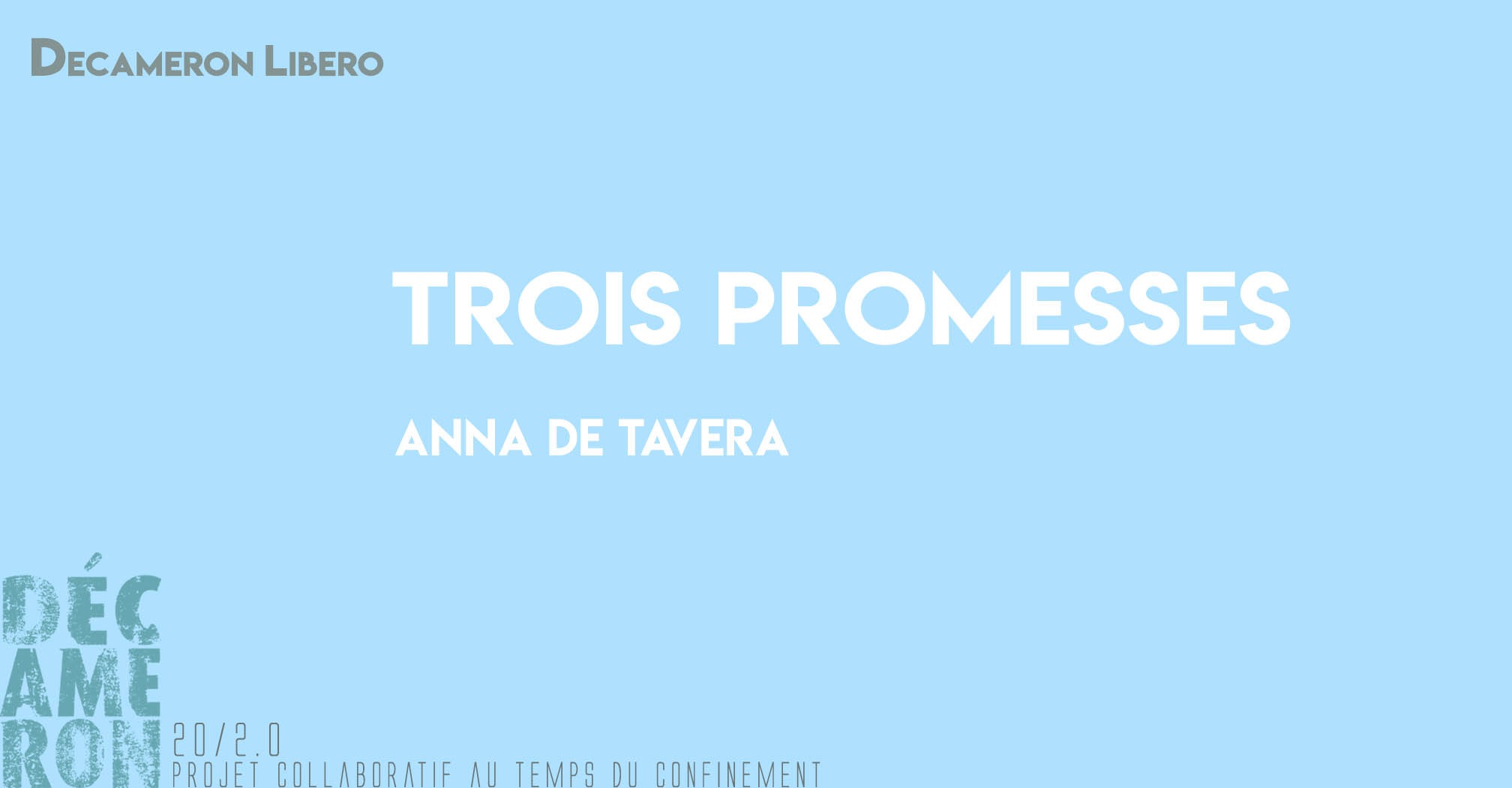 Trois promesses - Anna de Tavera