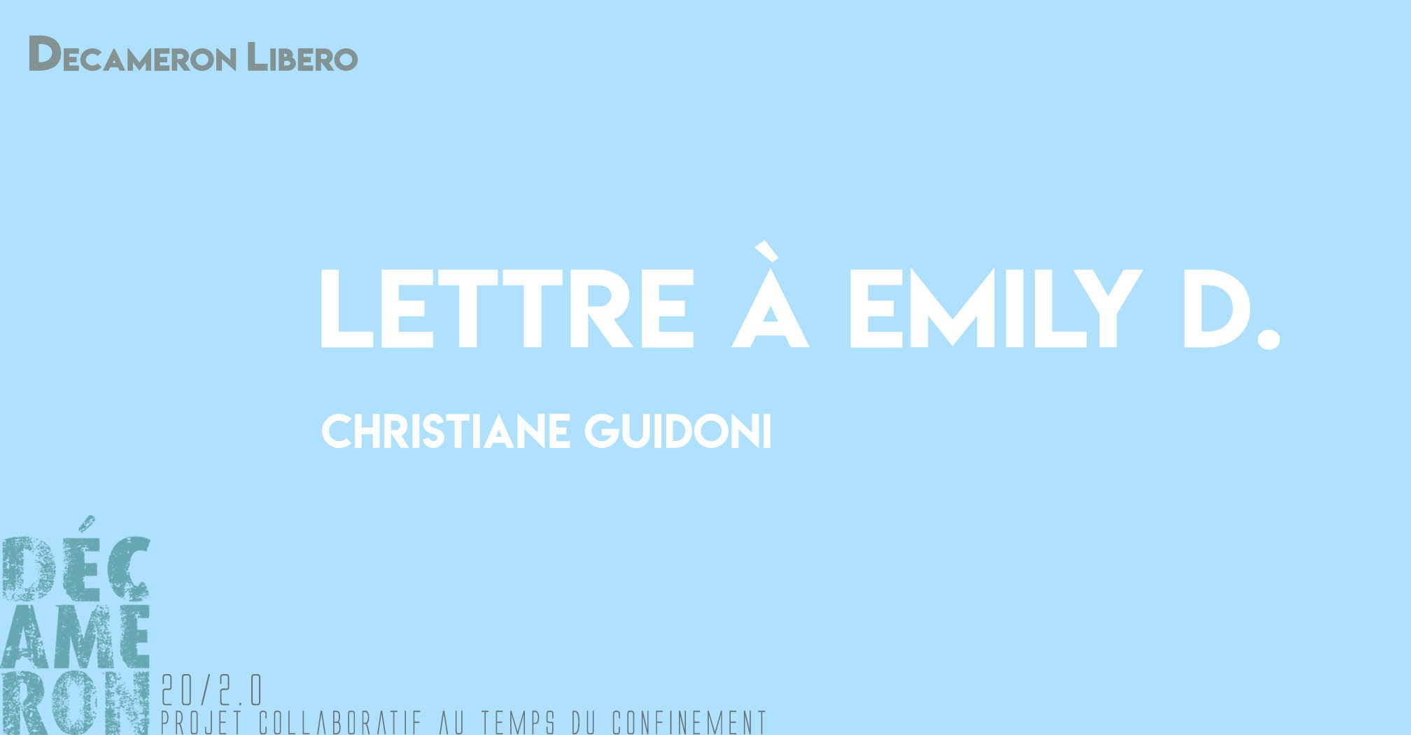 Lettre à Emily D. - Christiane Guidoni