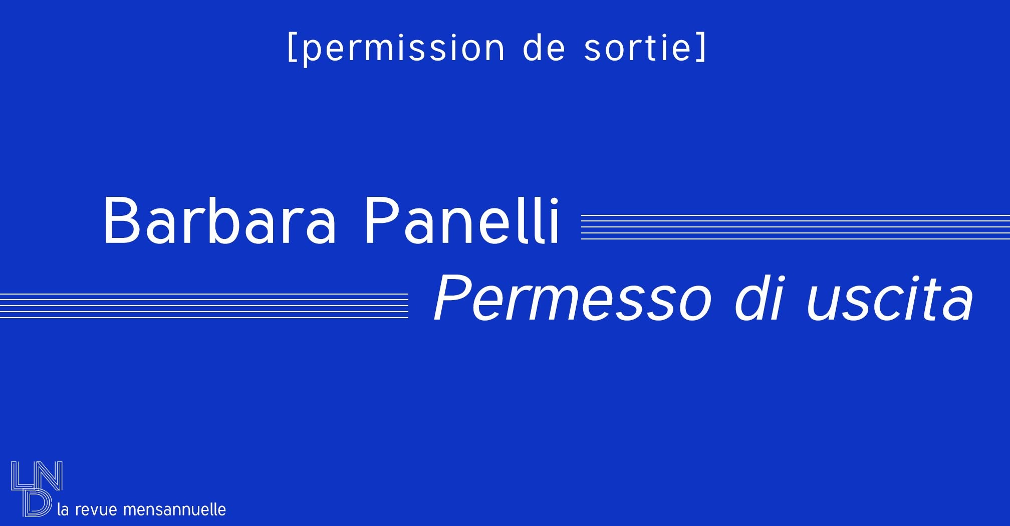Barbara Panelli - Permesso di uscita