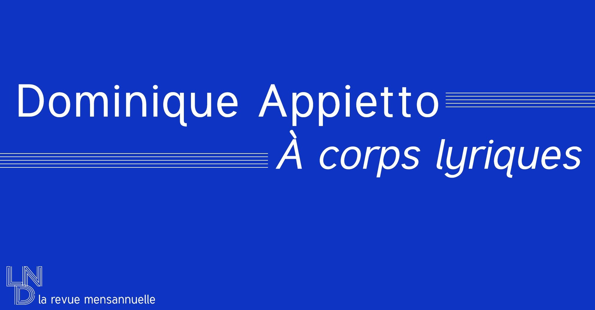 Dominique Appietto - À corps lyriques
