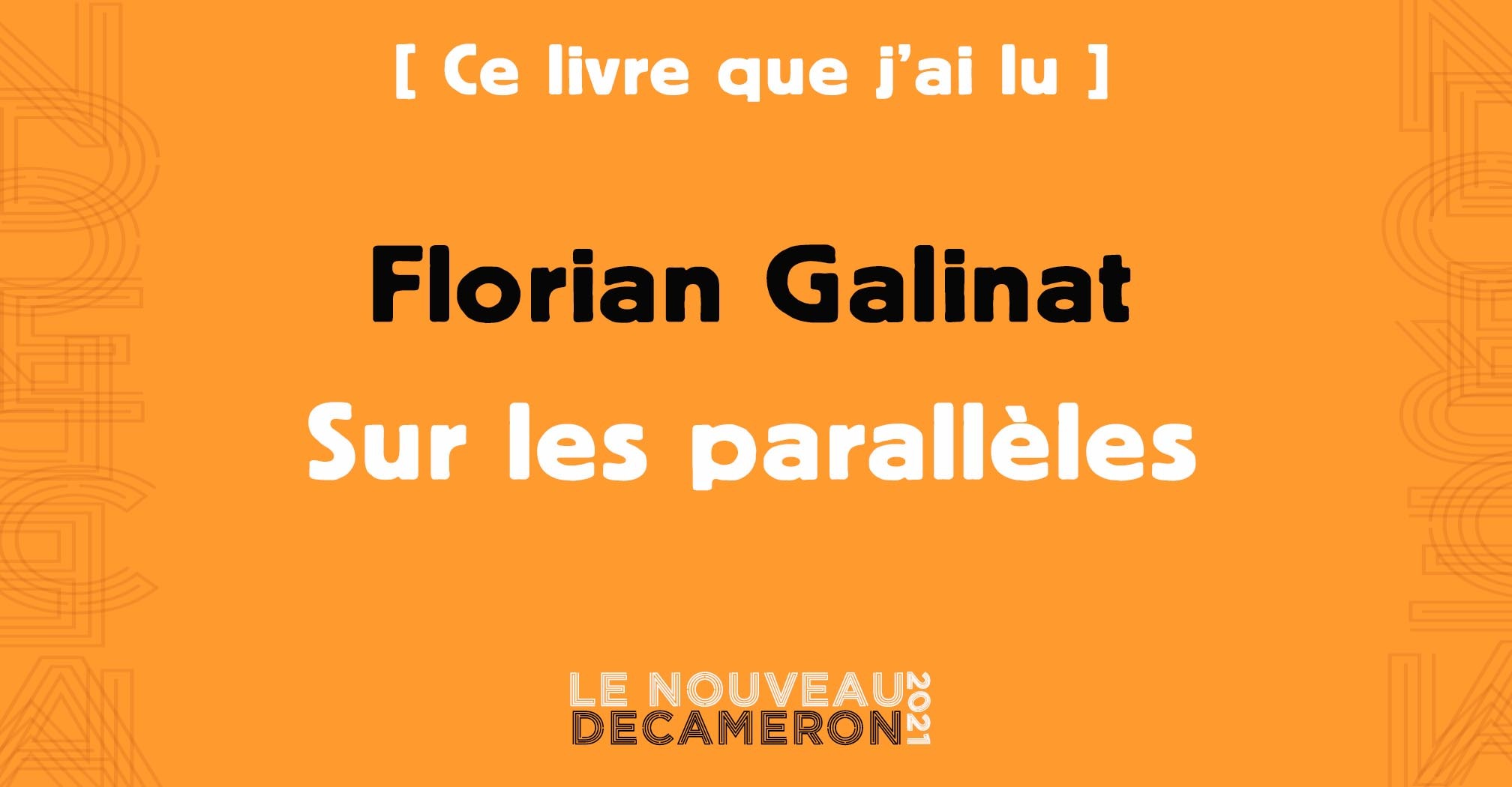 Florian Galinat - Sur les parallèles