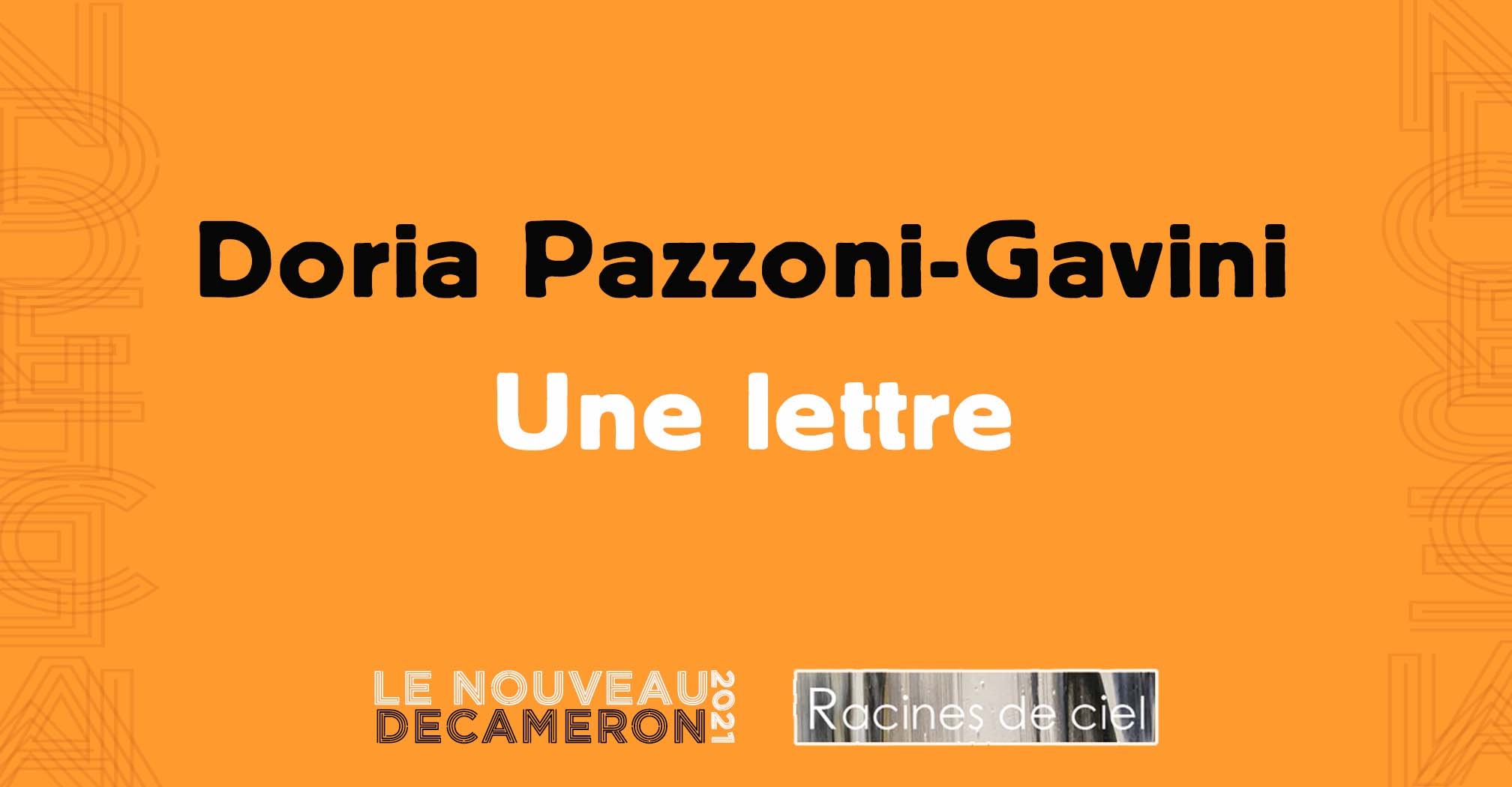 Doria Pazzoni-Gavini - Une lettre